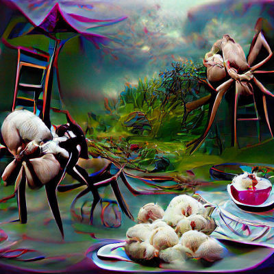 Little Miss Muffet and the Spider in Surrealism