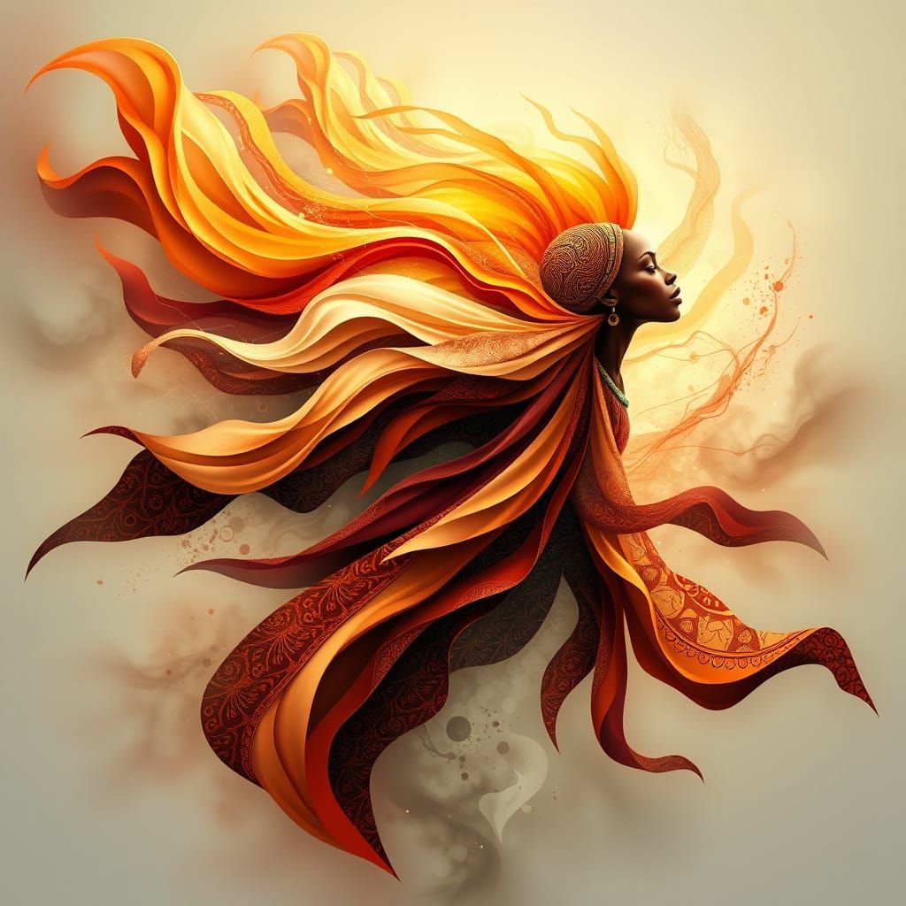 Nigerian Cultural Motifs in Abstract Digital Art