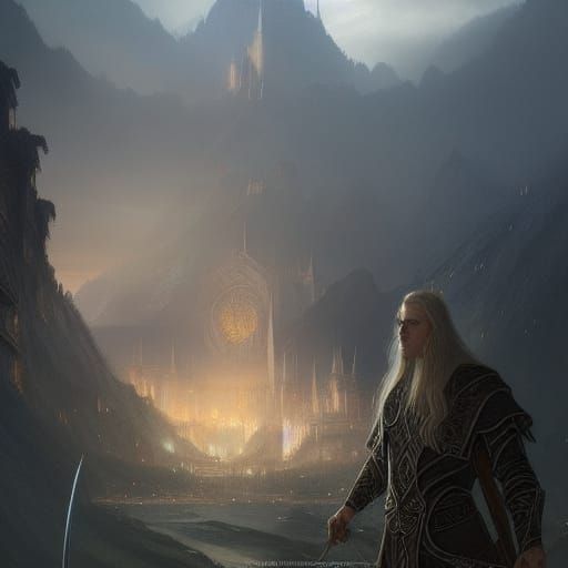 Glorfindel in Gondolin: Digital Matte Painting