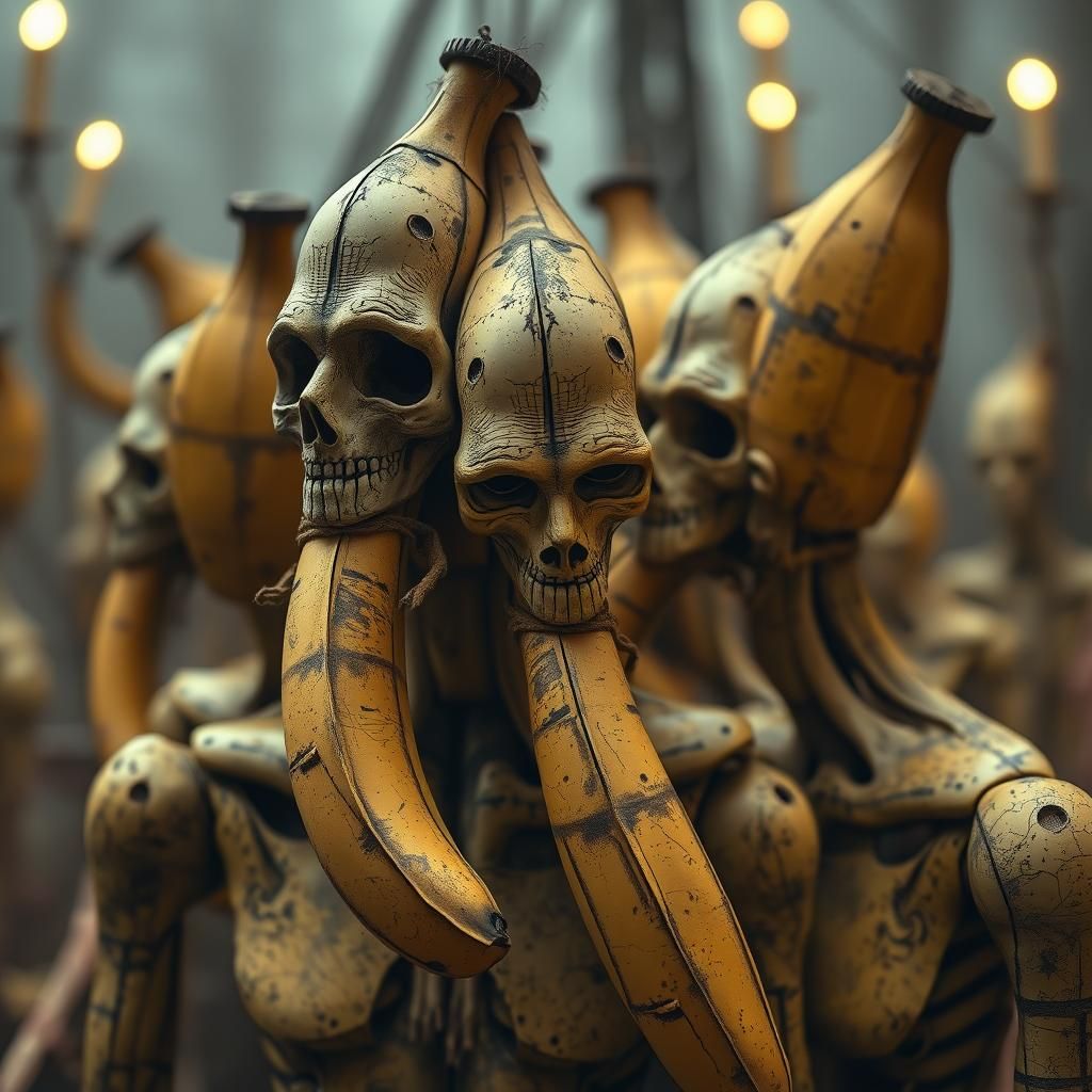 Surreal Mannequin Cult of Banana Eaters