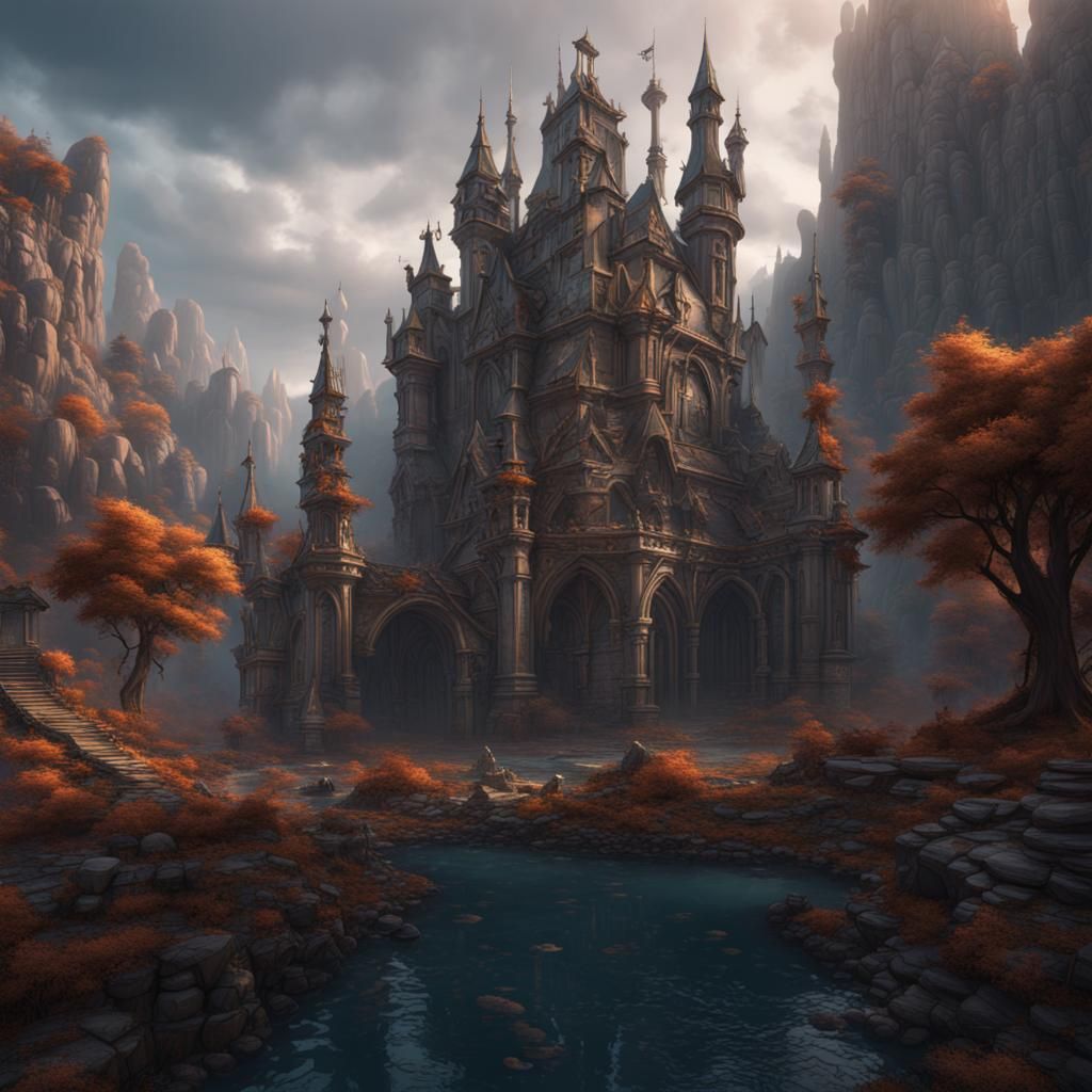 Fantastical Sad Scene in Detailed Matte Painting