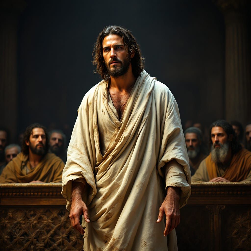 Jesus Before the Sanhedrin in Dramatic Chiaroscuro