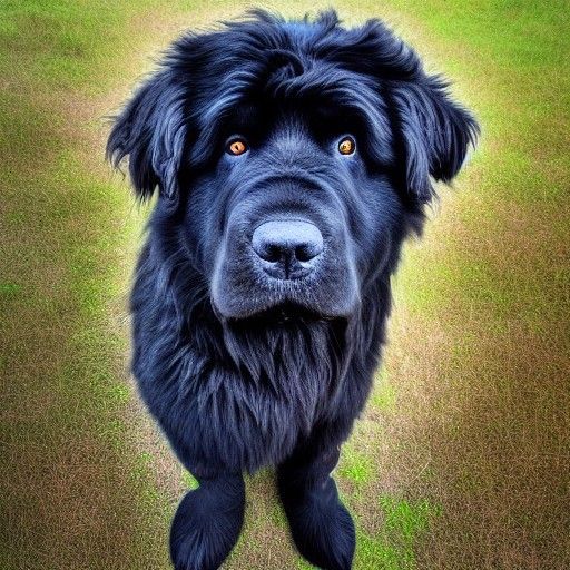 Detailed 4K Portrait of Newfoundland Dog