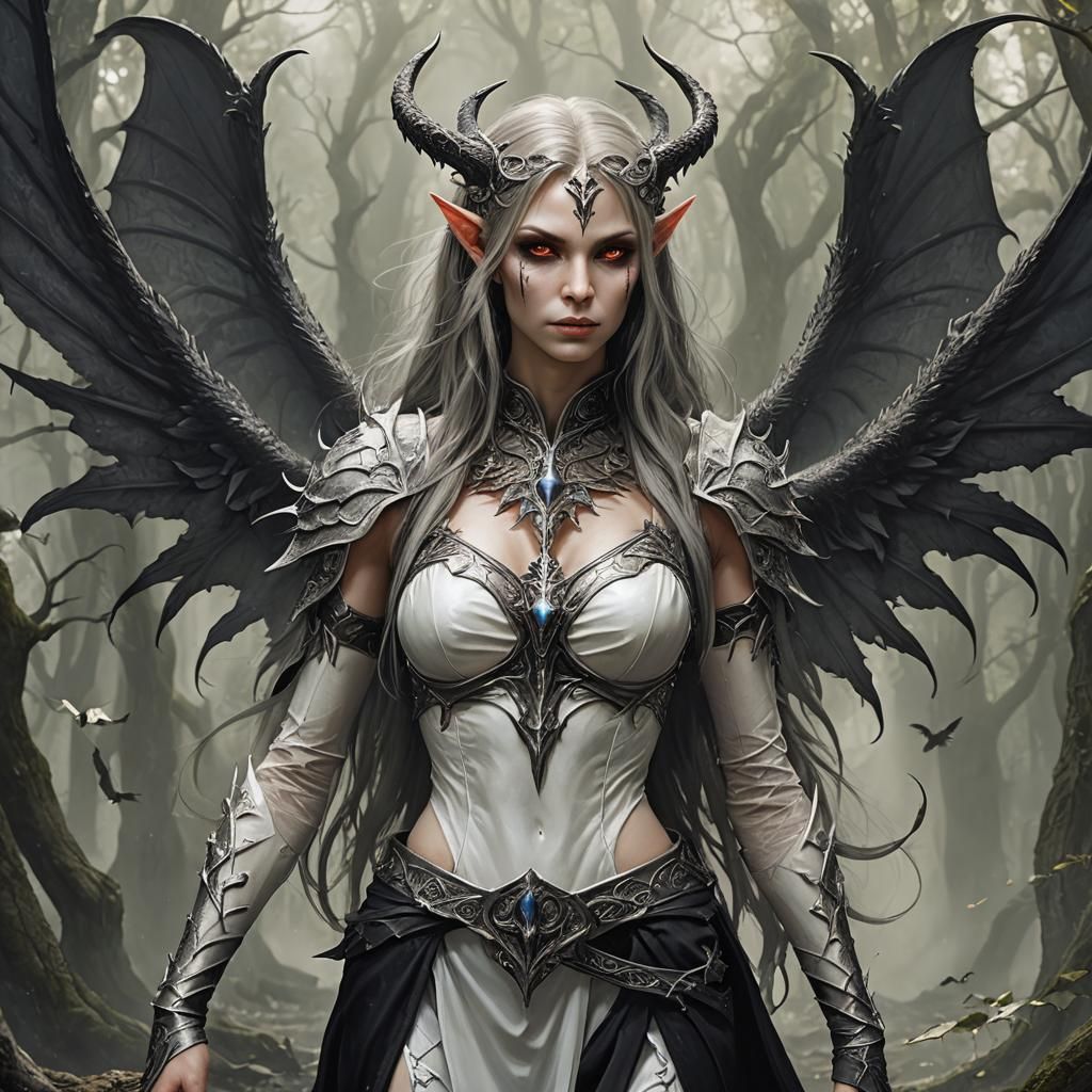 Elven Demoness: Fallen Angel of Darkness
