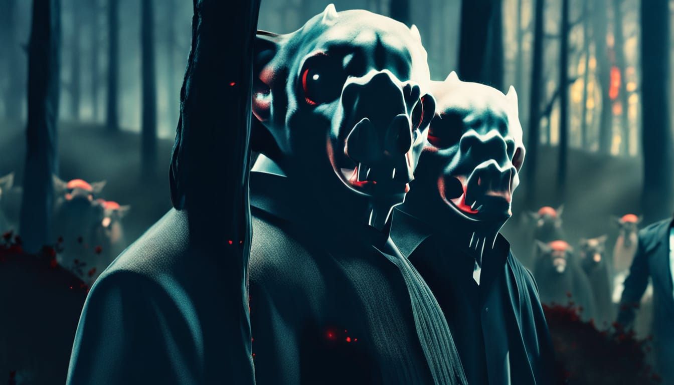 Dark Fantasy: Glowing Eyes in a Twisted Forest