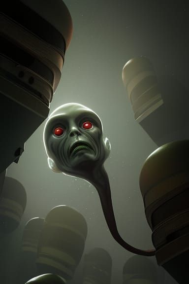 Sinister Alien-Doctors in Hyperdetailed Digital Art