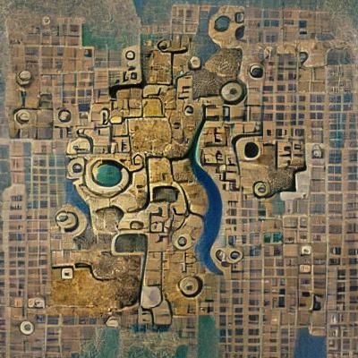 Aerial View of a Lost City