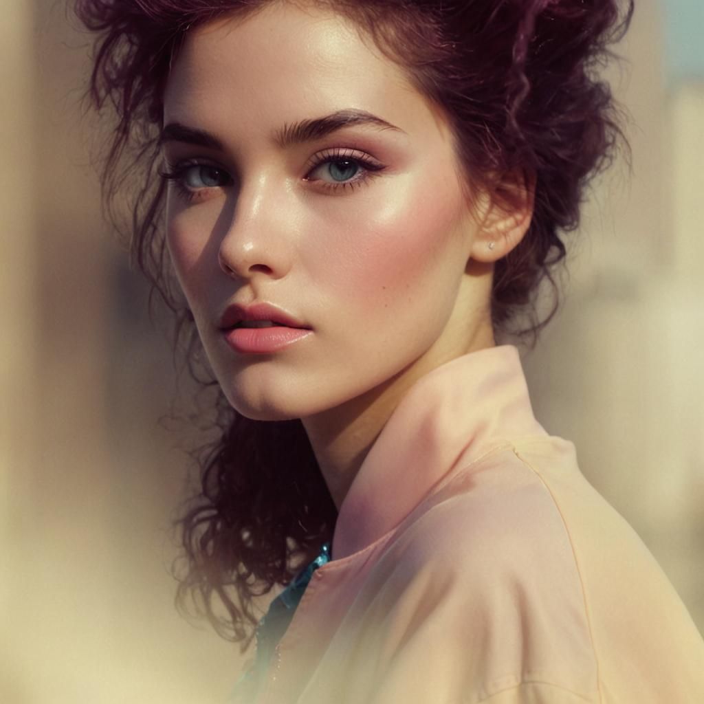 Vibrant 80s Fashion Photography with Selective Color