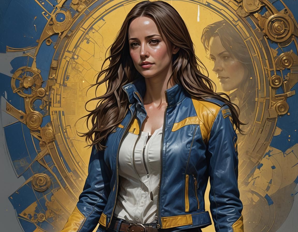 Caitlin Strucker Portrait in Royal Blue Leather Jacket