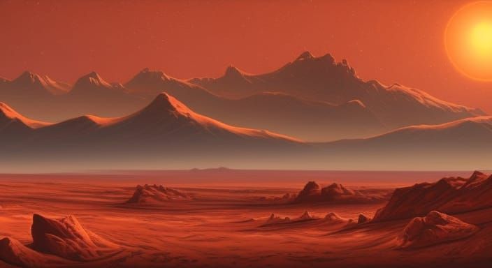 Walking in the cold desert of Proxima Centauri b, we gaze up...