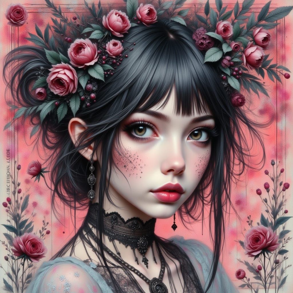 Enchanting Pixie in a Romantic Goth Style