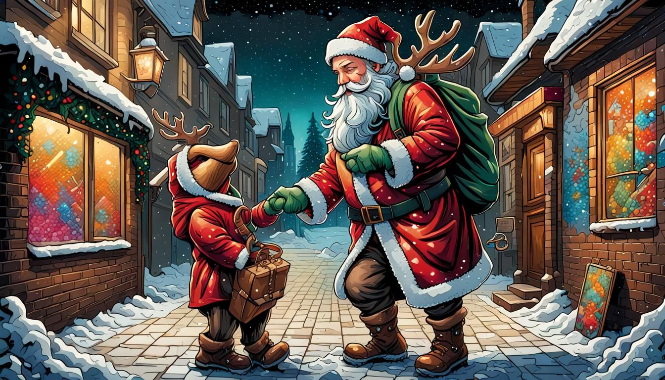 Santa's Sleigh as Graffiti Art