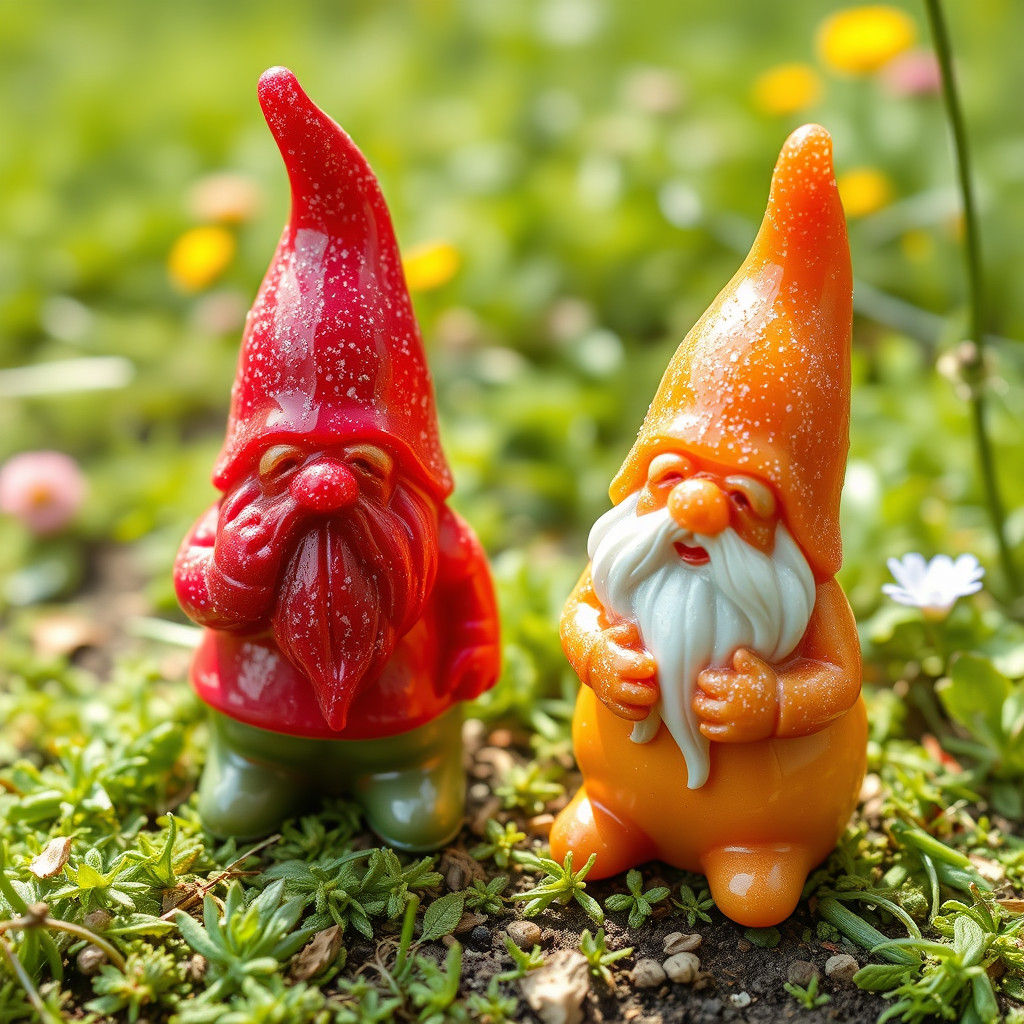 Glittering Gelatine Garden Gnomes