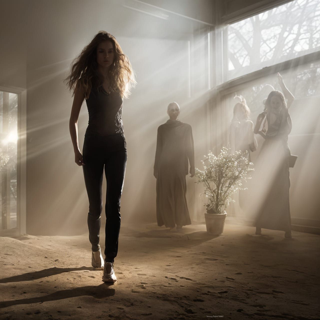 Invisible Being Refracts Light in Clothing Store