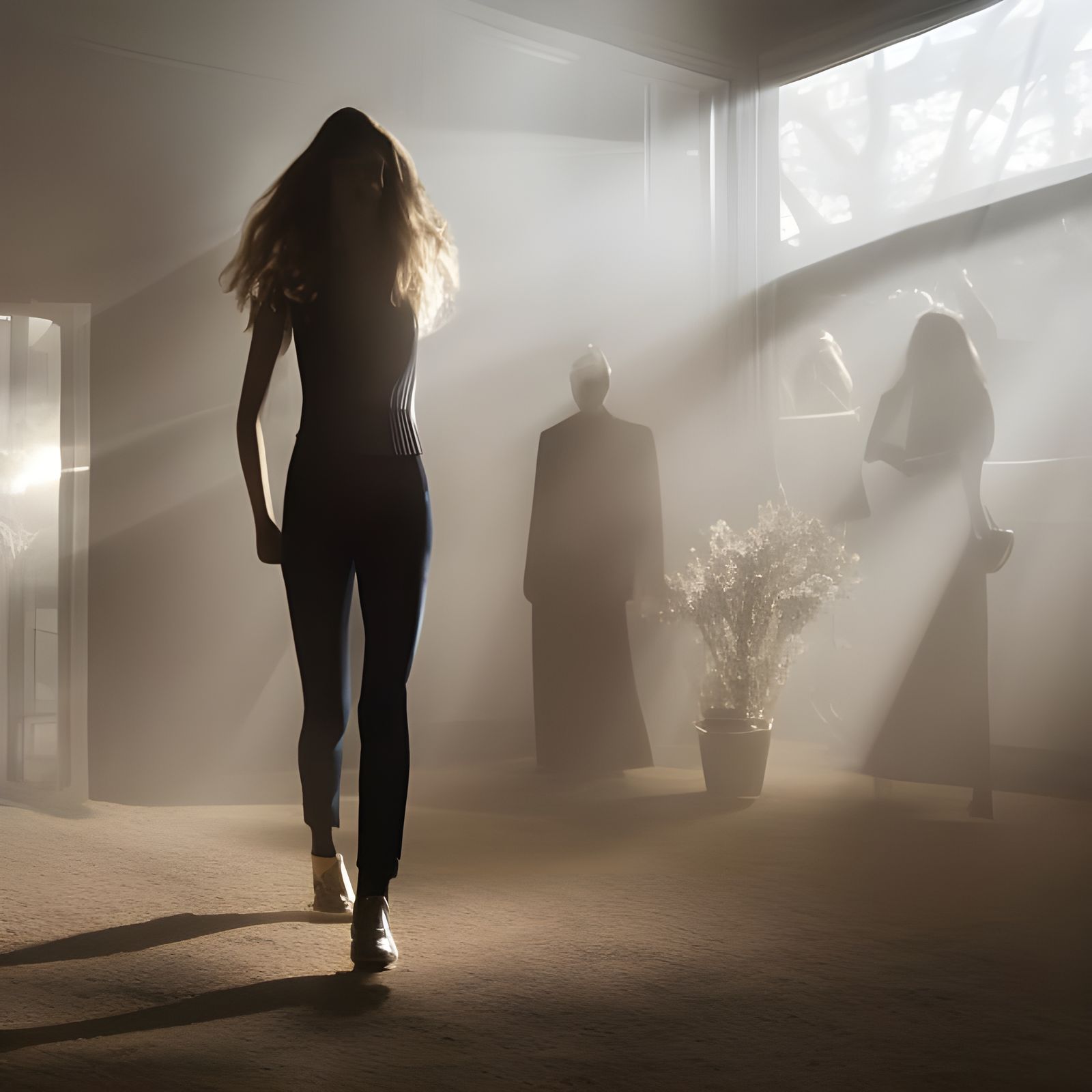 Invisible Being in Clothing Store: Hyperreal Painting