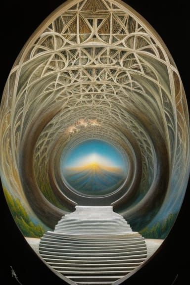 Surreal Pathway to Heaven: Detailed Perspective