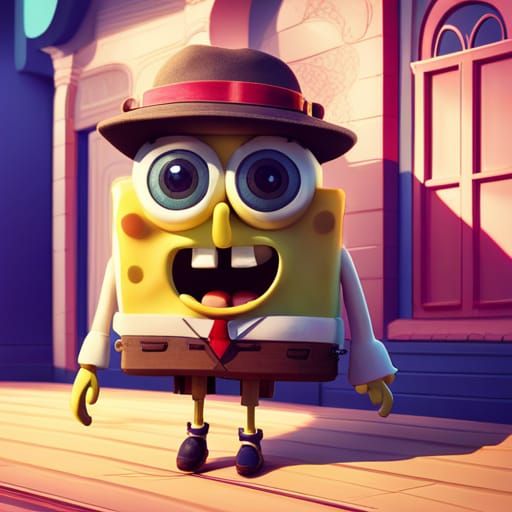 Spongebob in 3D Animated Style