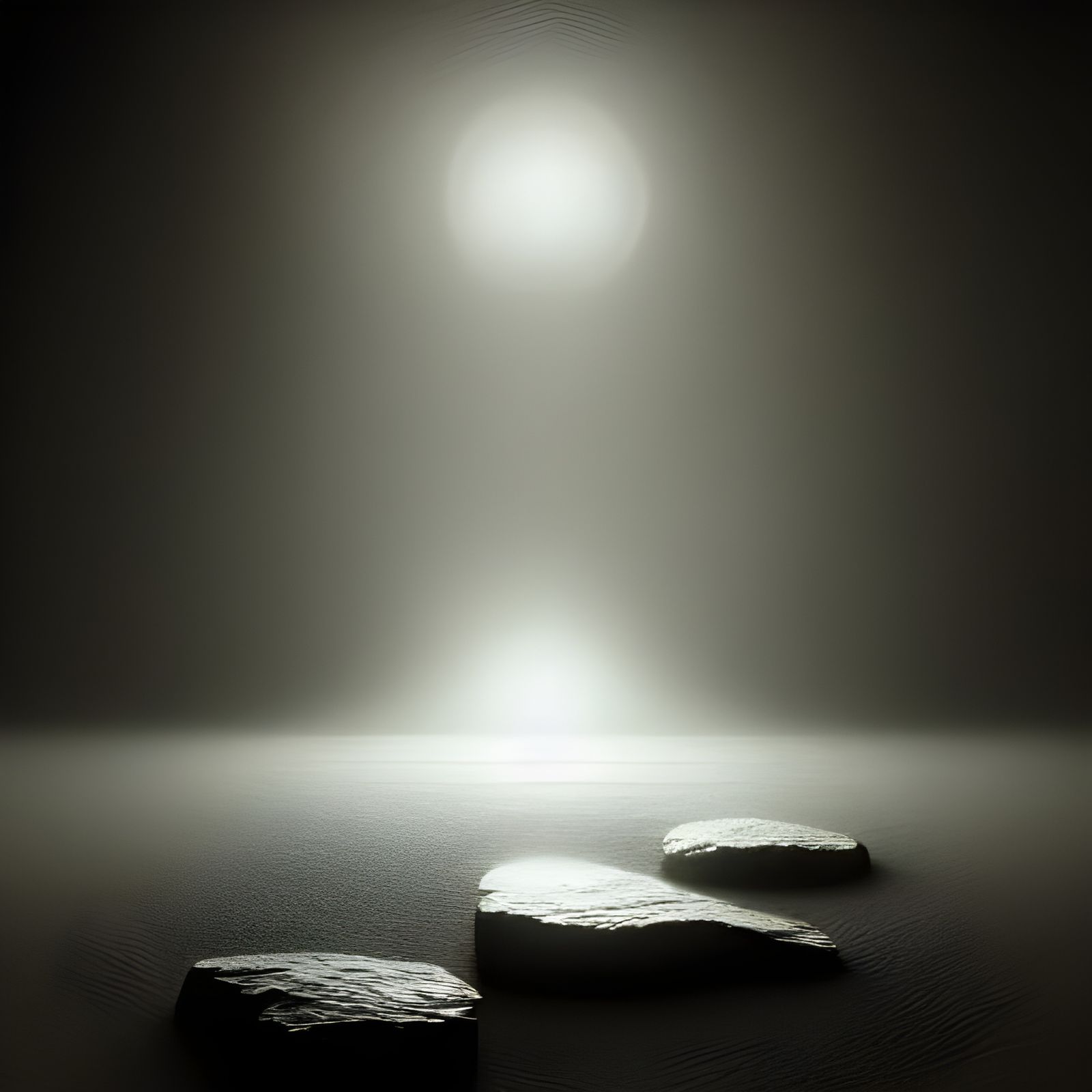 Dramatic 3D Render with Glass Caustics and Ray Tracing