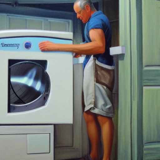 Clothing Dryer as Oil Painting