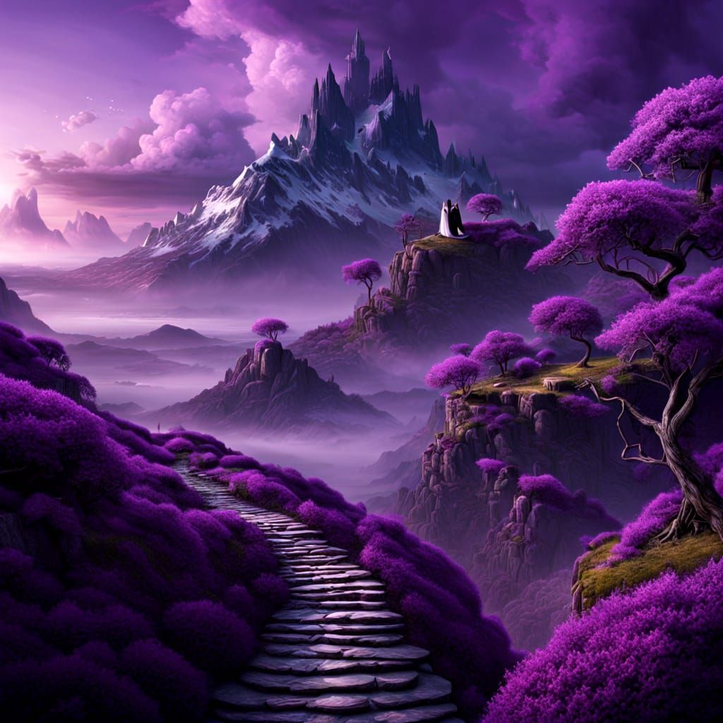 Epic Born in the Purple Digital Matte Painting