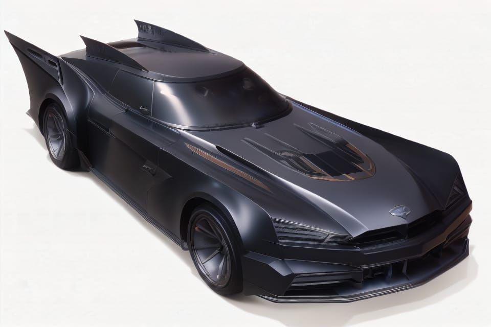 Realistic Batmobile: Epic Cinematic Digital Matte Painting