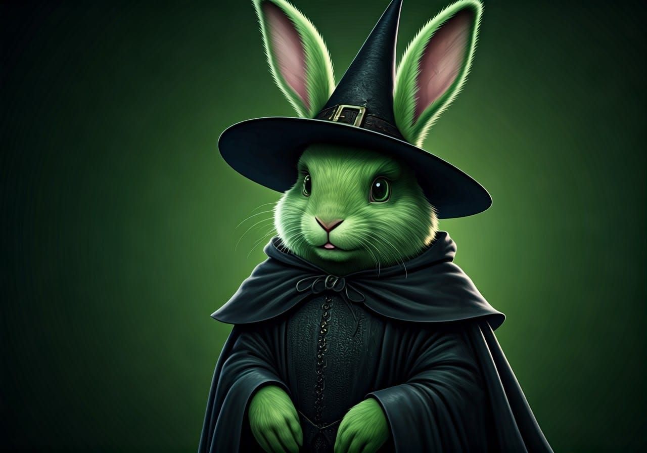 Easter Bunny as Wicked Witch of the East