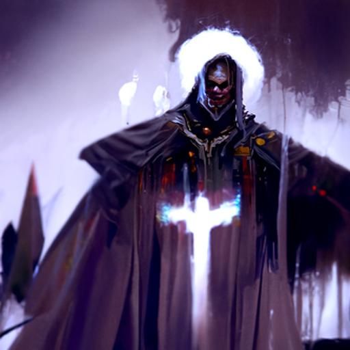 Sinister Priest in Dark Light: A Dramatic Portrait