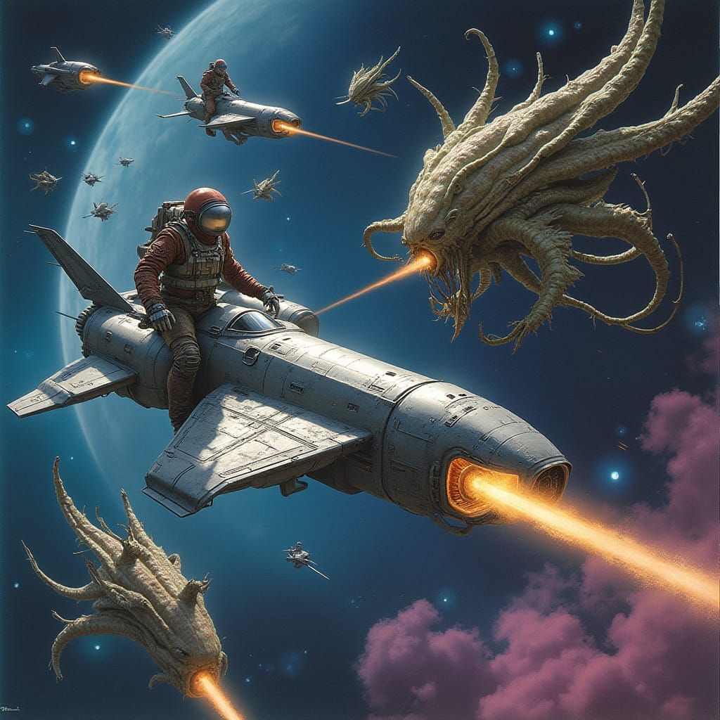 Epic Space Battle Between Humans and Aliens in a Gritty, Ind...