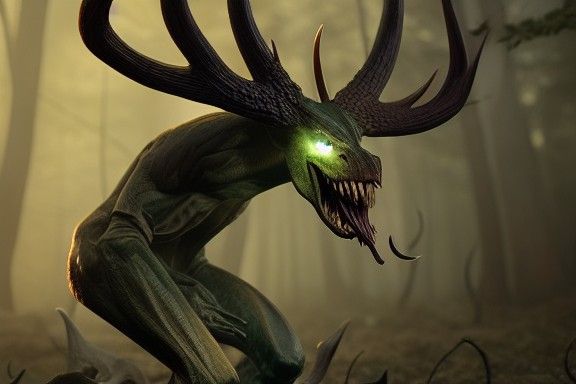 Venom Skinwalker Elf Portrait in Biopunk Style