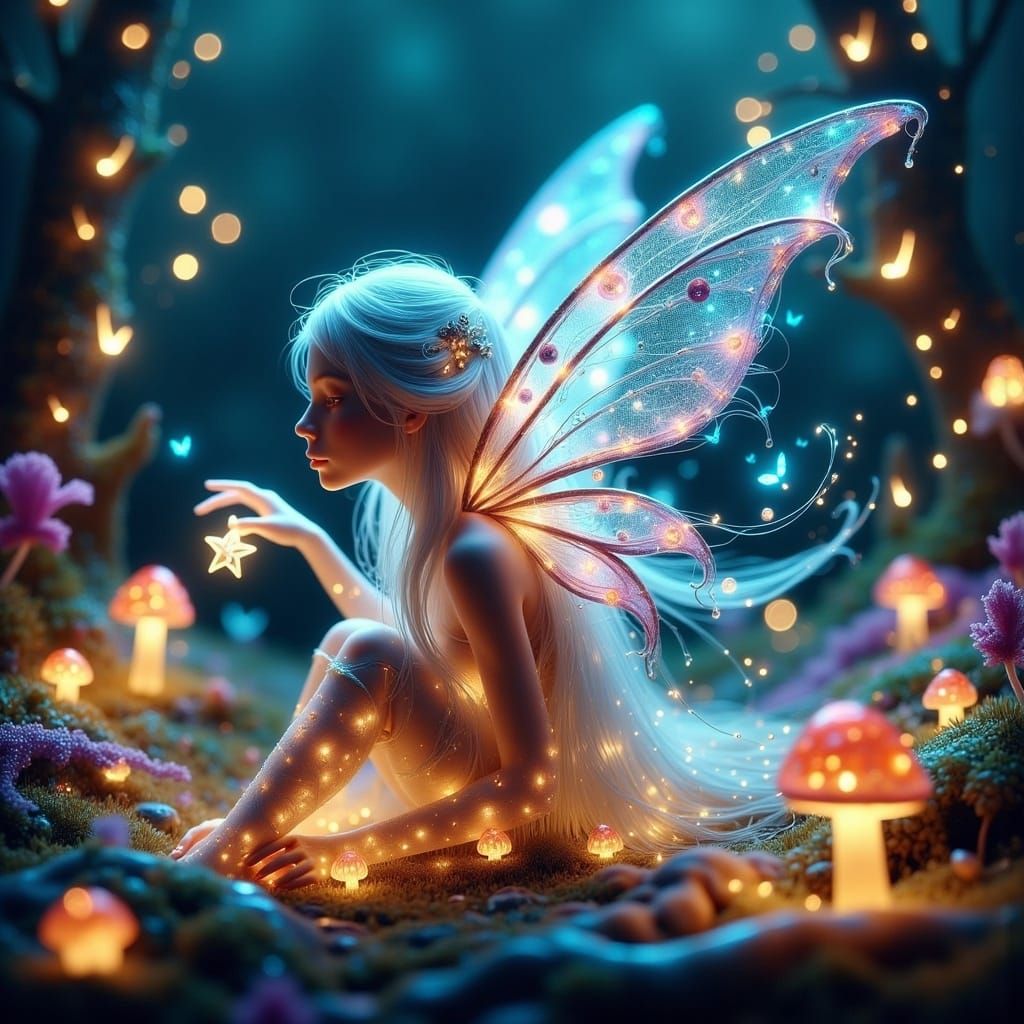 Ethereal Fairies in a Luminous Fantasy Landscape