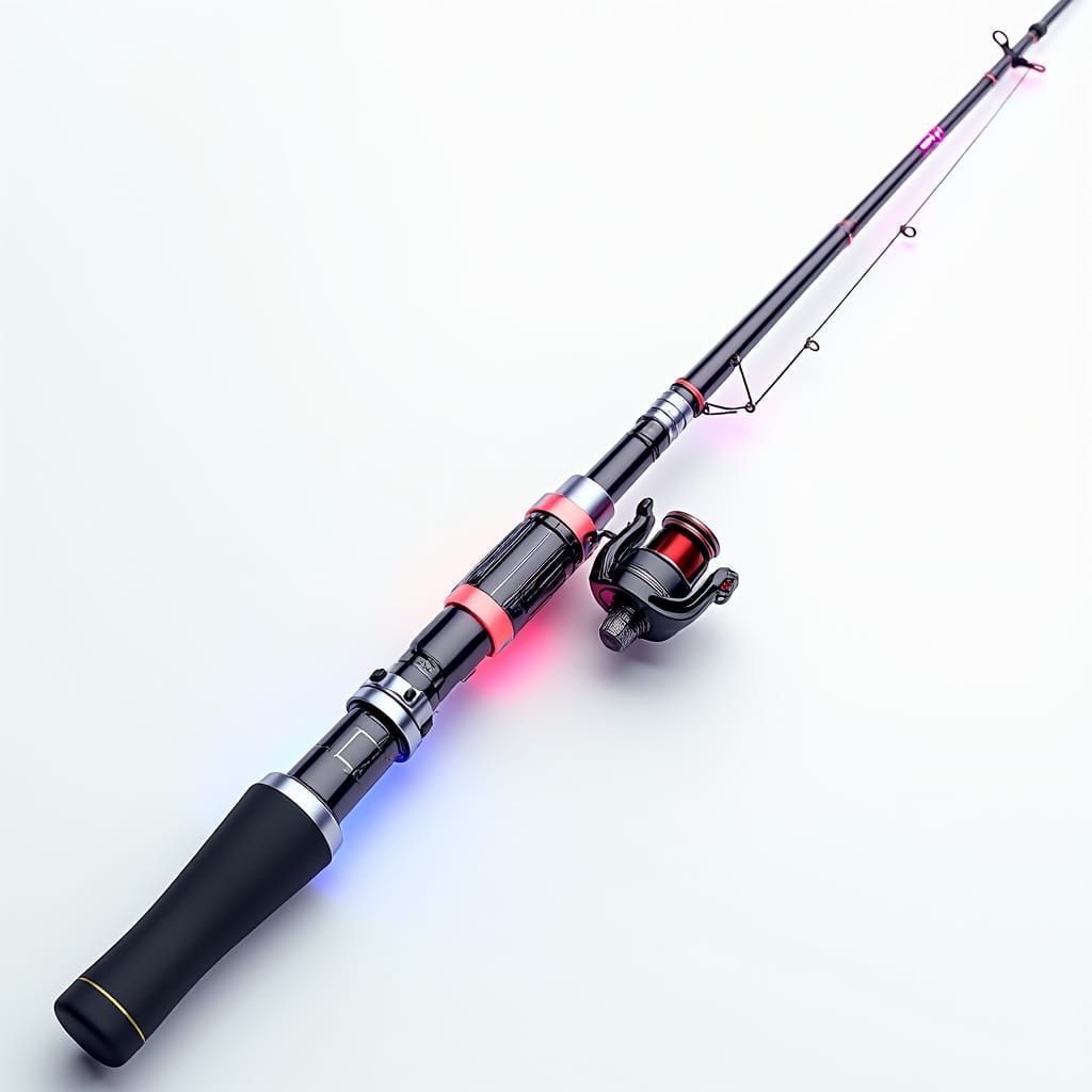 Futuristic Fishing Rod in Sci-Fi Style
