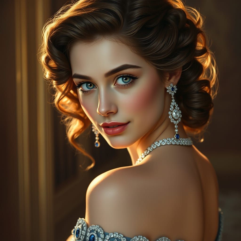 Elegant Aristocrat in Golden Light