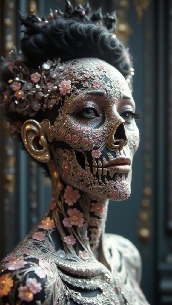 Starlight Skull with Intricate Filigree