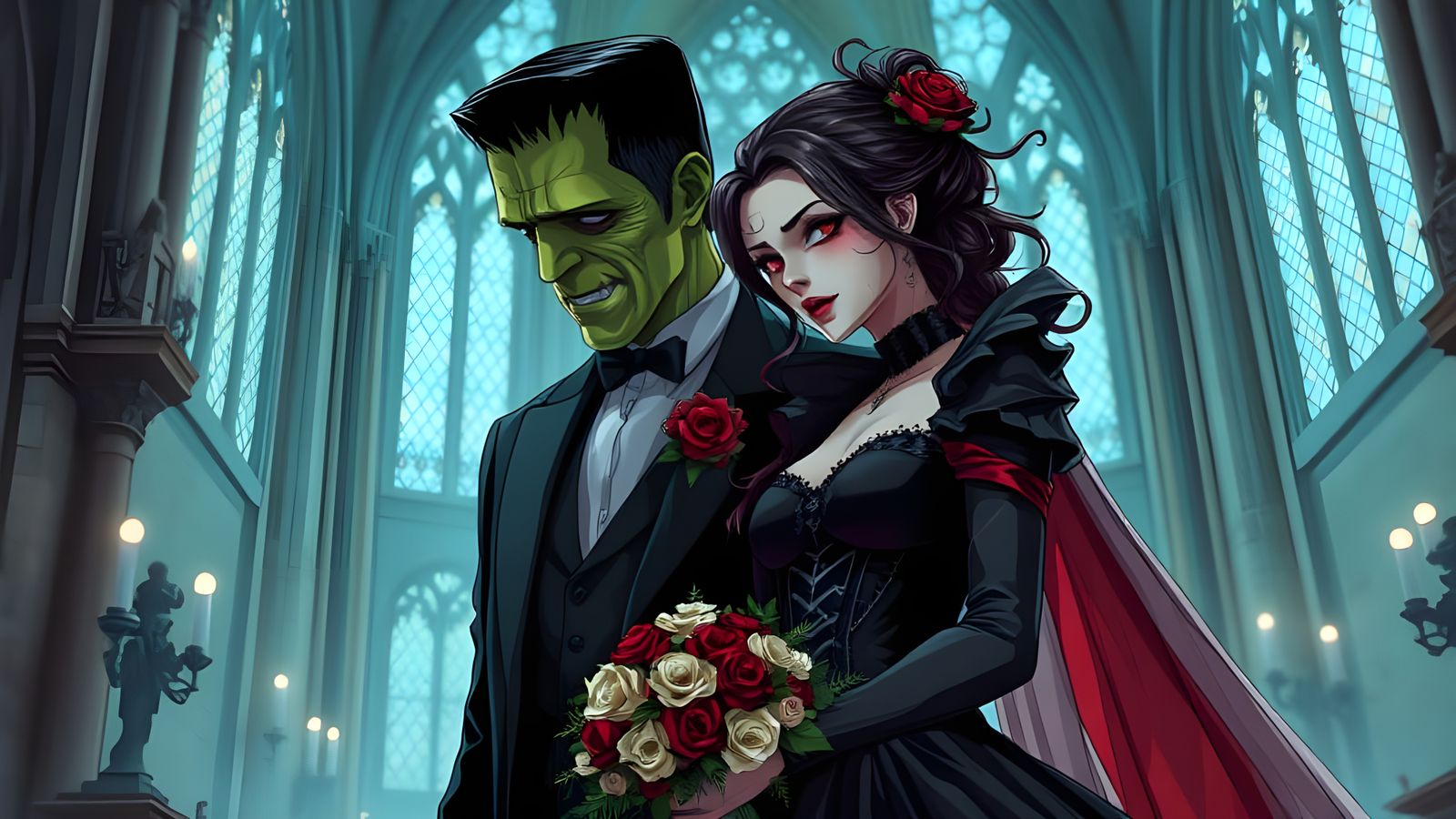 Monster Wedding in Anime Style