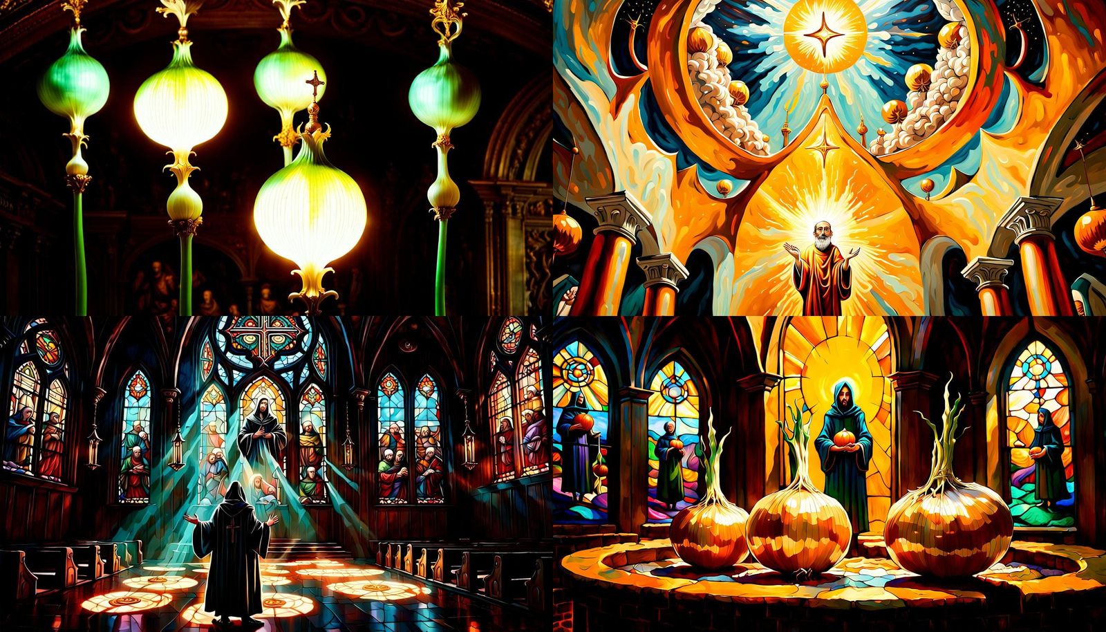 Holy Onions: Acrylic Painting on Chapel Ceiling