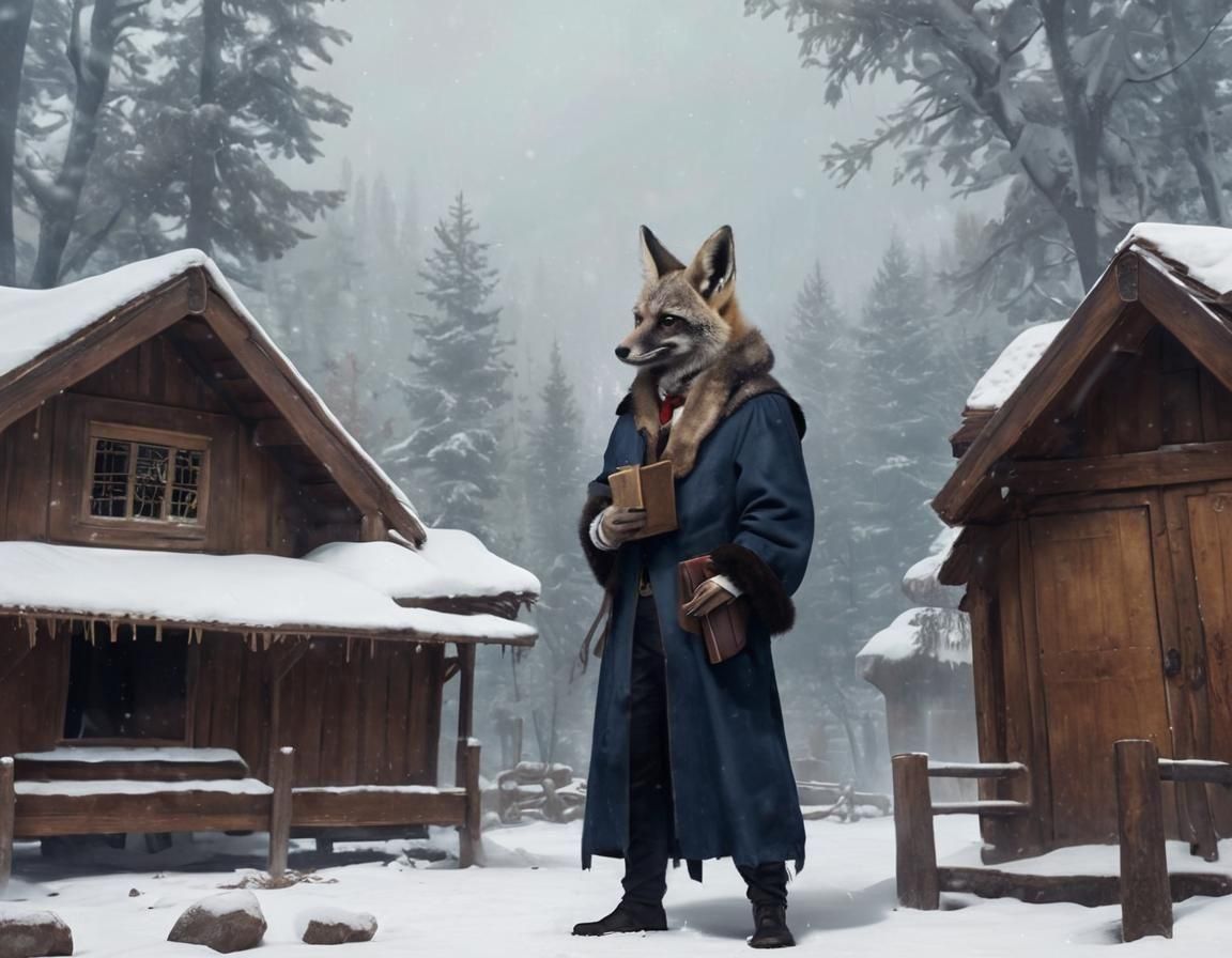 Bat-Eared Fox with Grey Fur