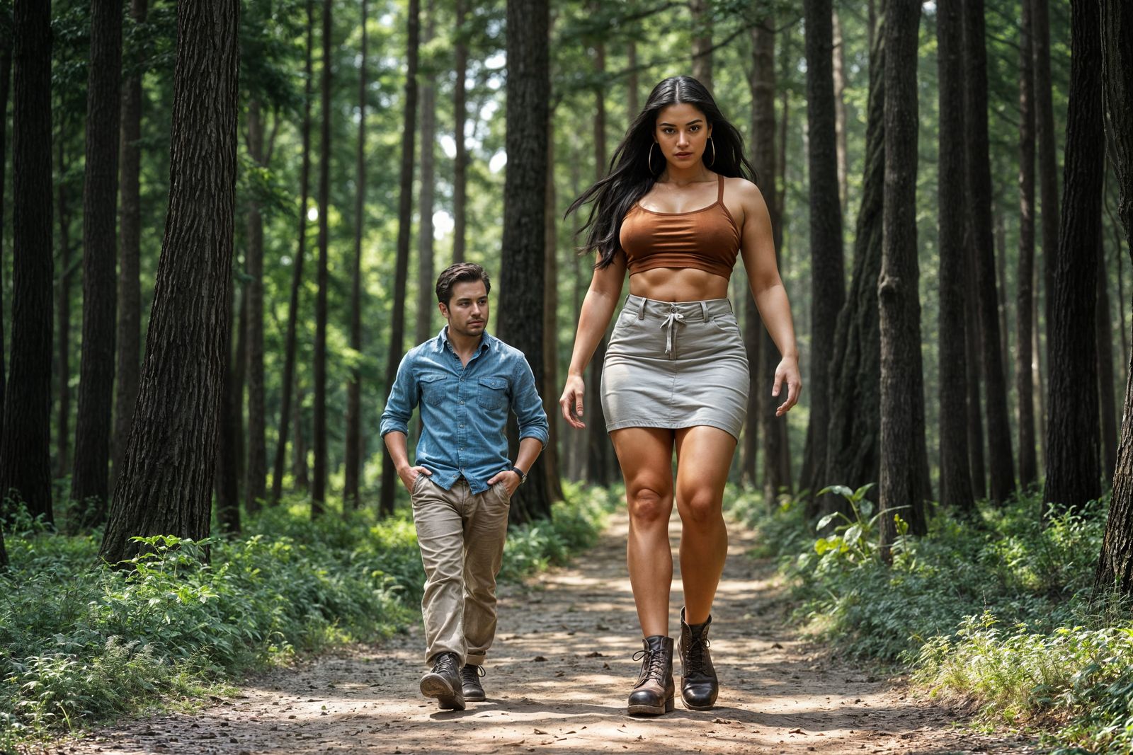 Gigantic Bodybuilder and Her Small Husband