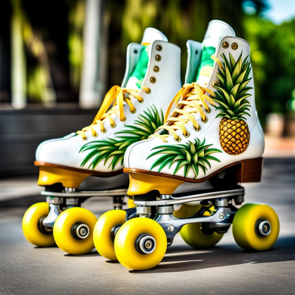 Pineapple roller skates