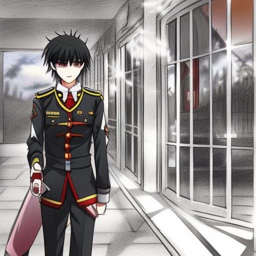 Handsome Teenager in Palace, Shoujo Anime Style