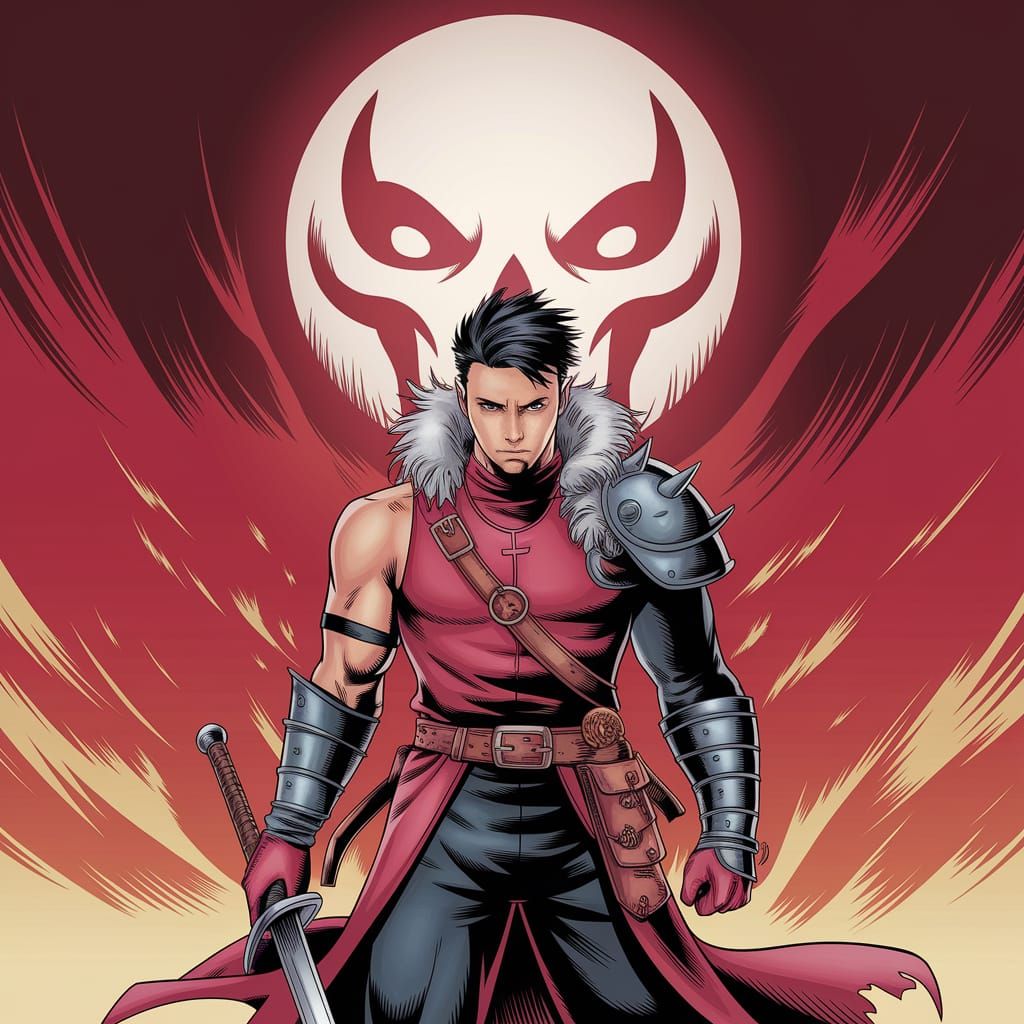 Dark Fantasy Landscape in Cyberpunk Style