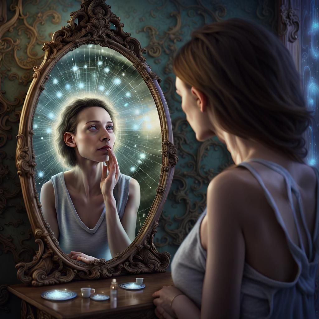Surreal Portrait of Empowerment in Magical Realism Style
