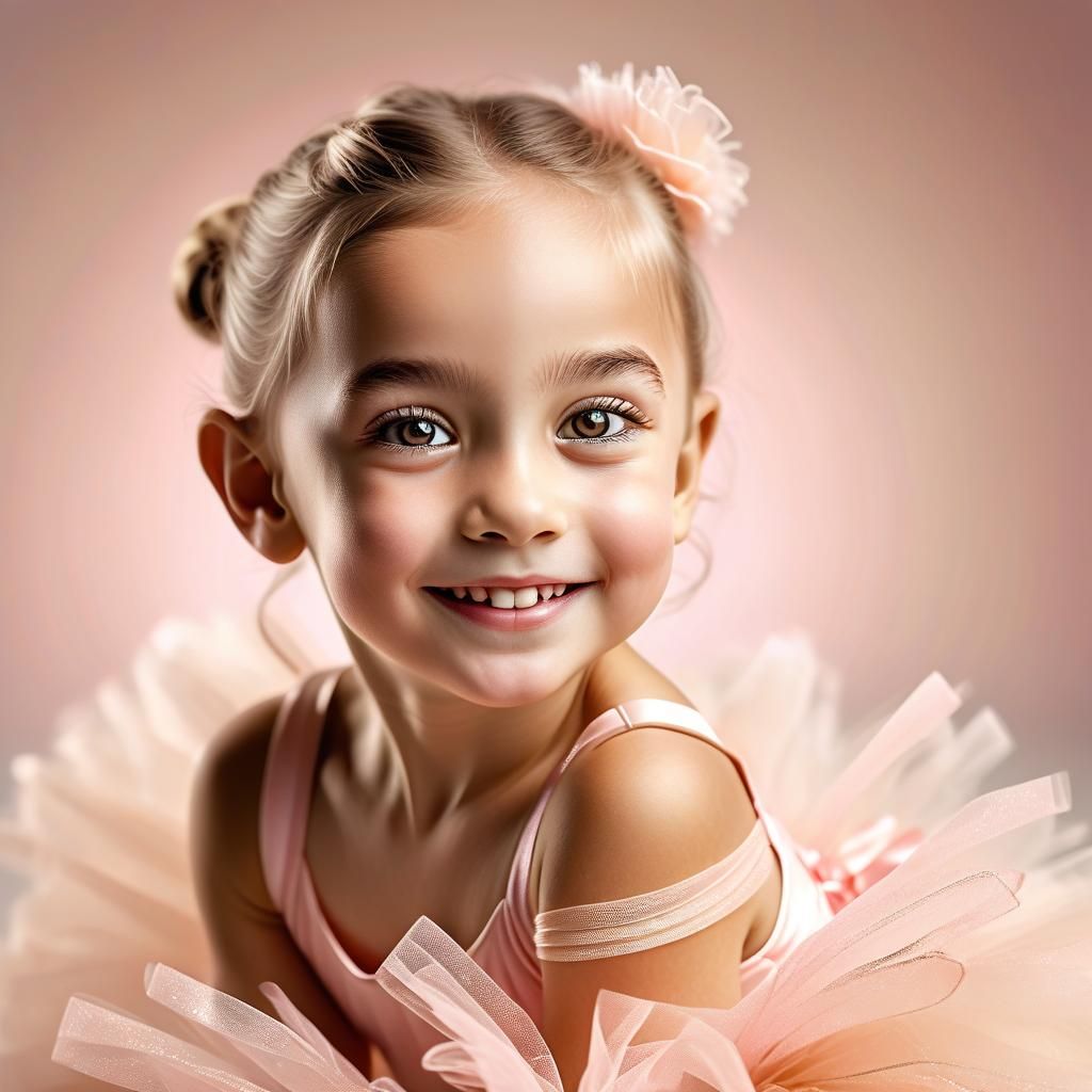 Smiling Ballerina Portrait in Golden Hour Lighting