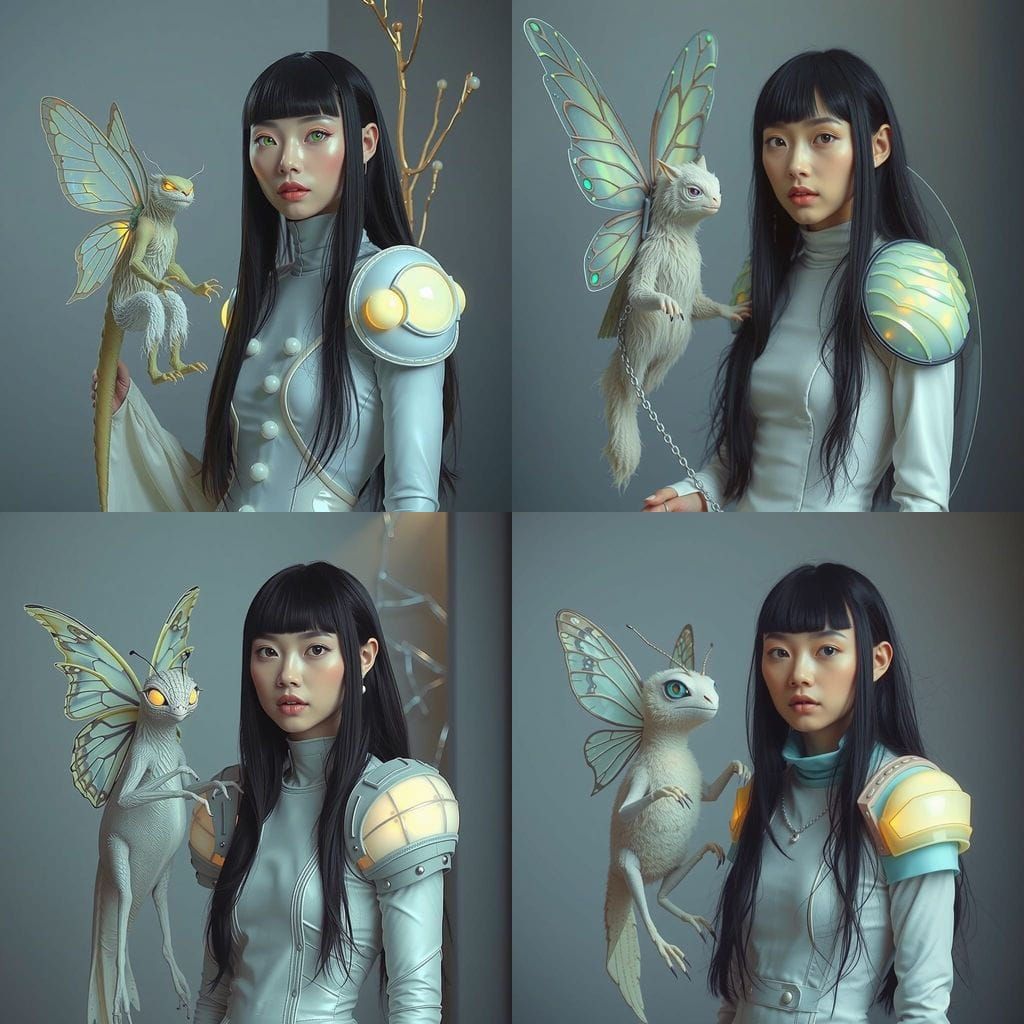 Ethereal Goddess in Futuristic Dreamscape