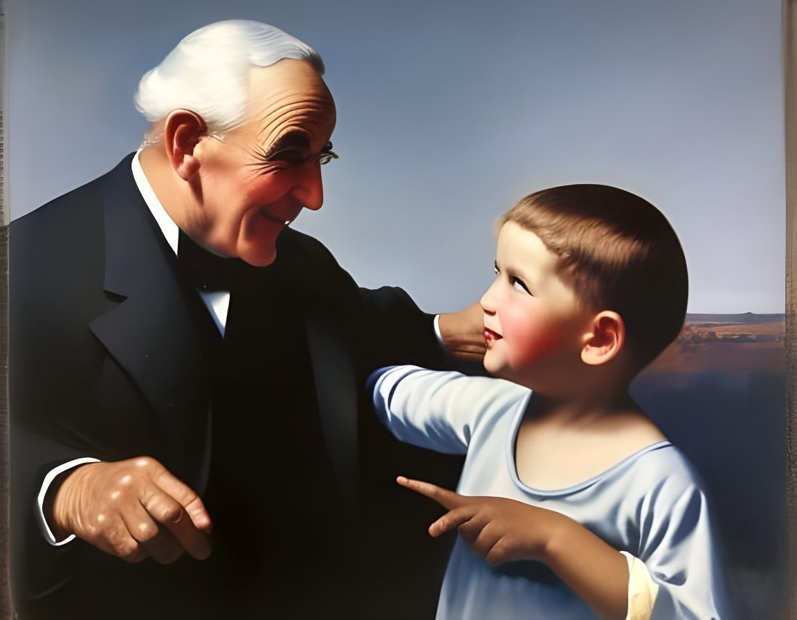 Wholesome Family Moment in Rockwell Style