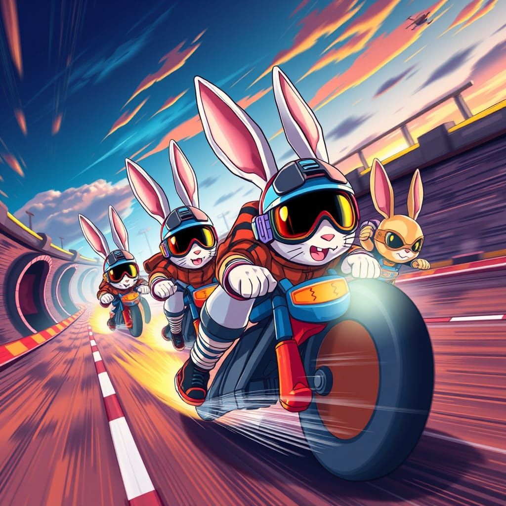 Dynamic Rabbits Zoom Through a Thrilling Wipeout Course in V...