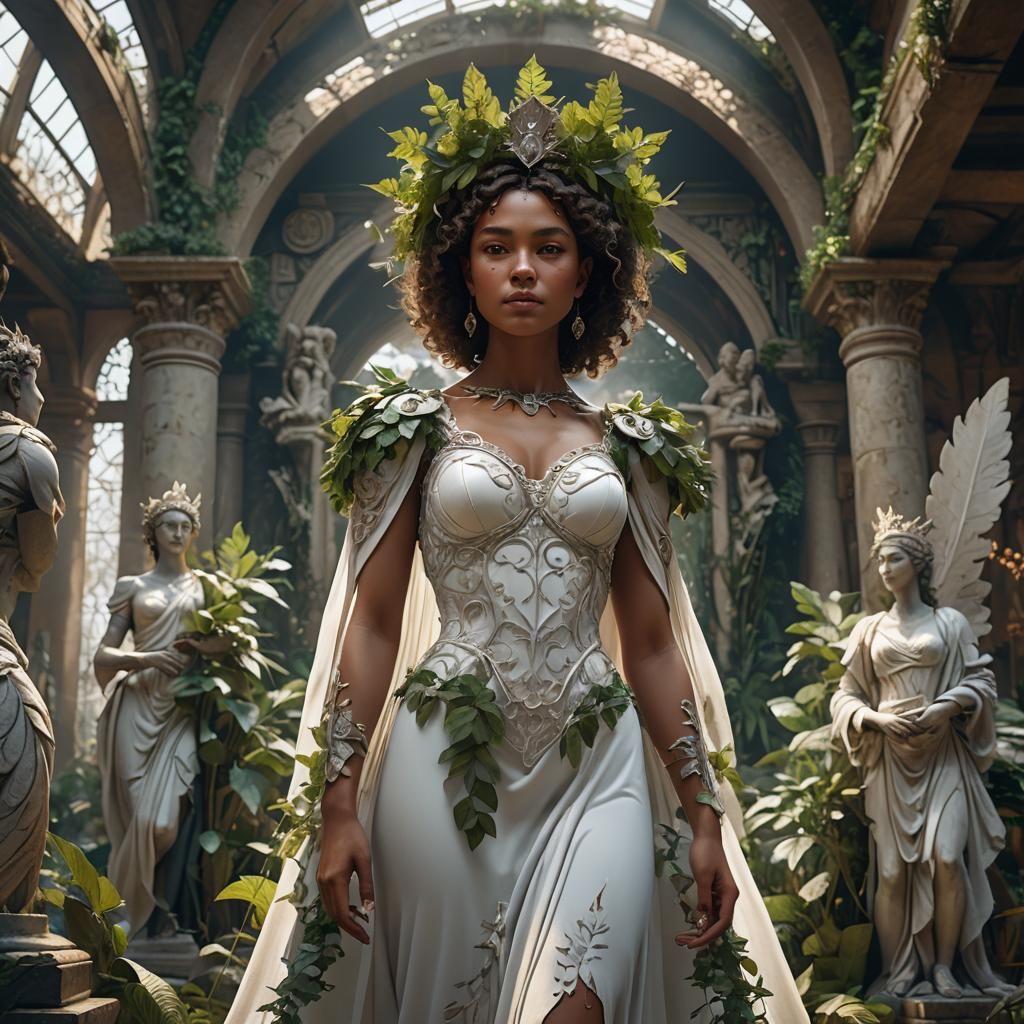 Goddess of Sculptors with Foliage Crown