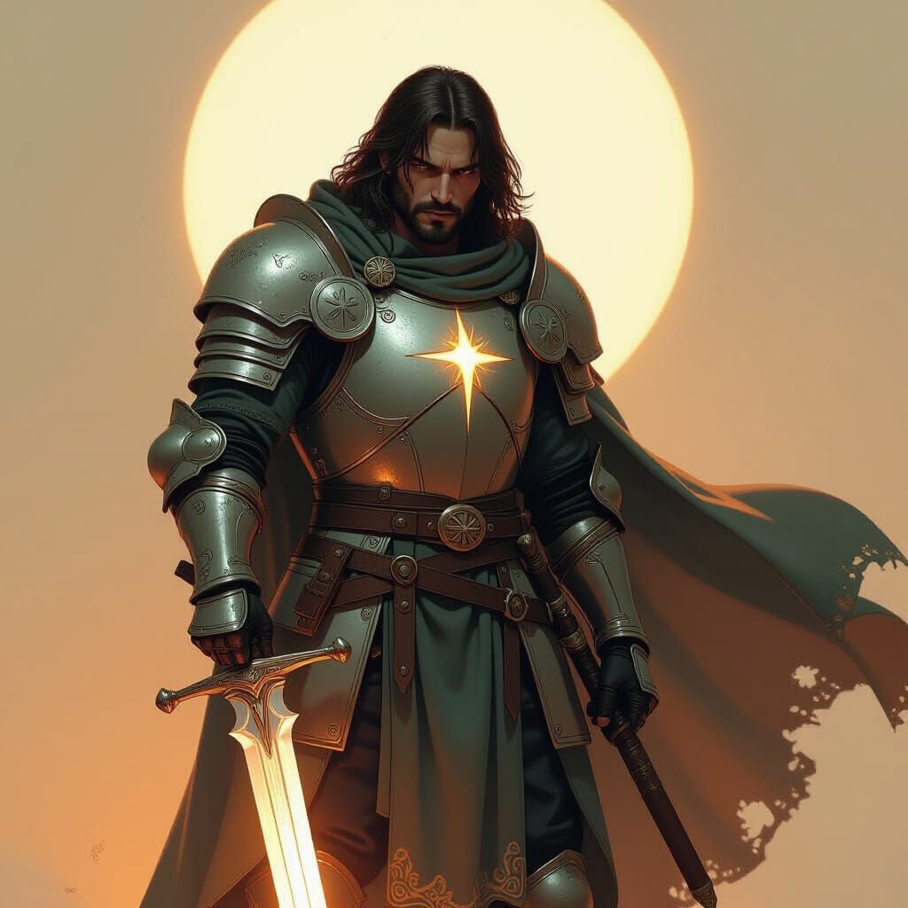 Weary Paladin Wields the Light of Dawn