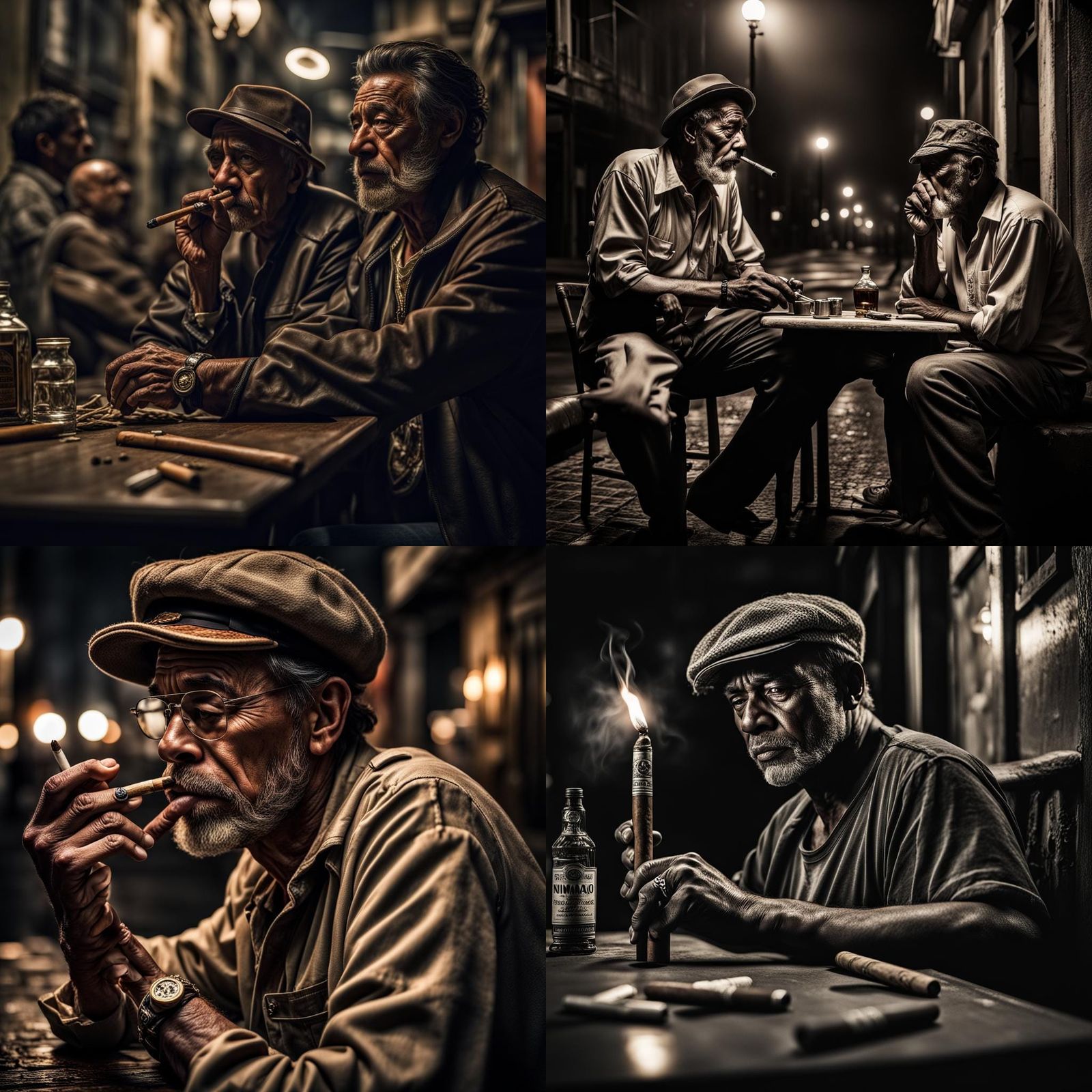 Realistic Nightclub Scene with Smokers