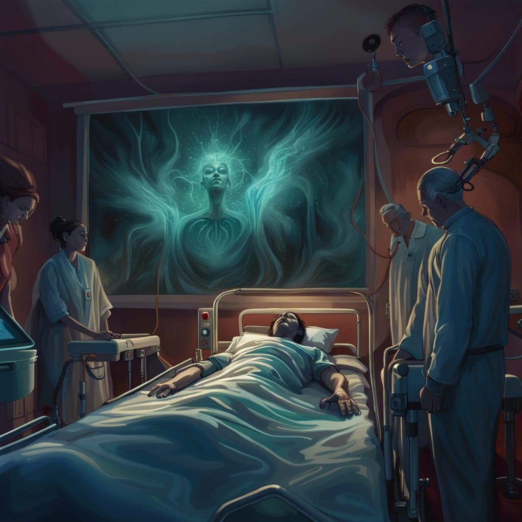 Spirit Leaves Body in Detailed Matte Painting