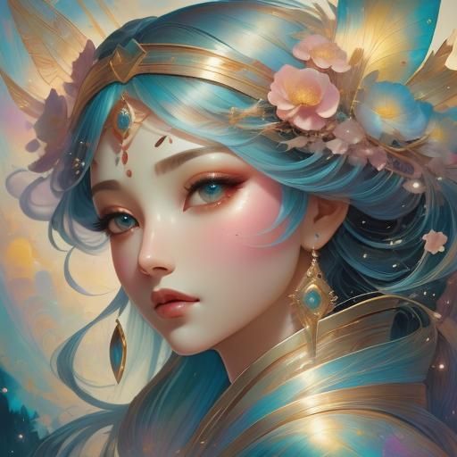 Dynamic Clouds in Stylized Watercolor Art